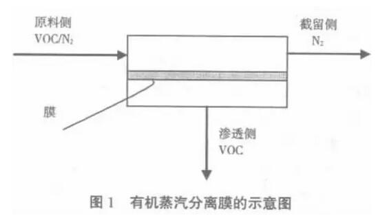 有机蒸汽分离膜的示意图